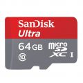 Карта памяти Micro SD Card 64Gb, Sandisk, 98 Мбит/сек, класс C10
