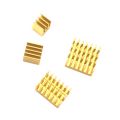 Комплект желтых радиаторов для Raspberry PI 4B (4 шт), 14x14x5, 14x9x5, 9x9x5 мм, 7x7x5, алюминиевые