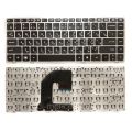 Клавиатура для HP ProBook 8470P, 8460P, 6470, 6470B, 6460B, 6465B, 6475B, 8460, 8470 (635769-251), без стика, серая рамка