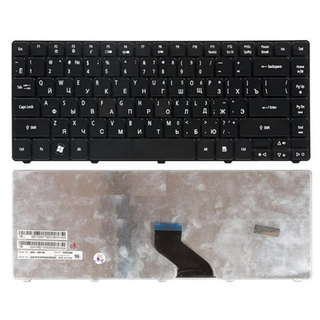 Клавиатура для Acer Aspire 3410, 3810, 4752, 4820TG, 5942G (V104630DS3, NSK-AP00R)