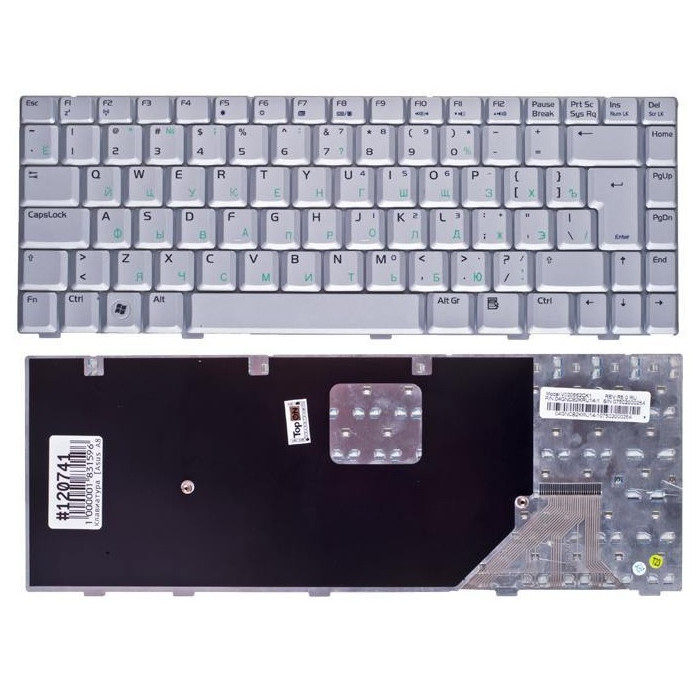 Клавиатура для Asus A8, N80, V6000, W3, Z99 (V020662CK1, белая)