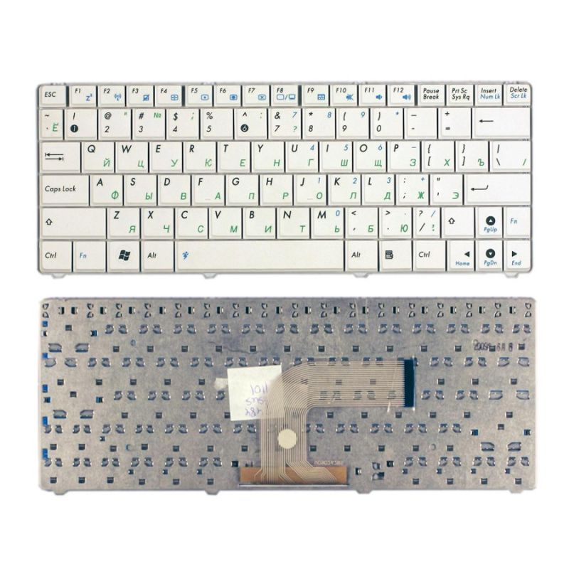 Клавиатура для Asus N10, N10A, N10C, Eee 1101, 1101H (0KNA-1J2RU01, белая)