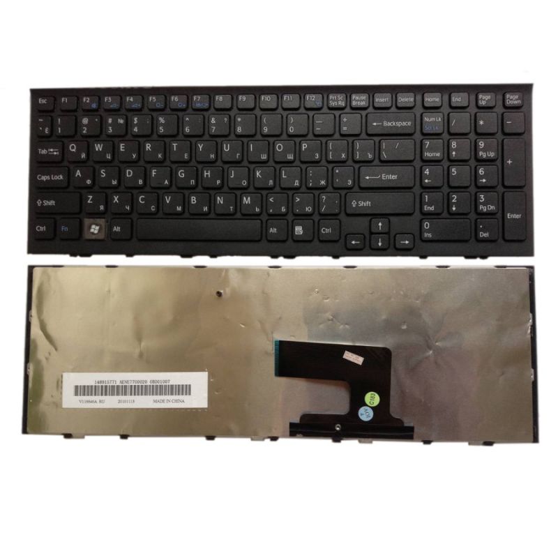 Клавиатура для Sony Vaio PCG-61511V, PCG-61611V, VPCEE4E1R (V116646A, черная)