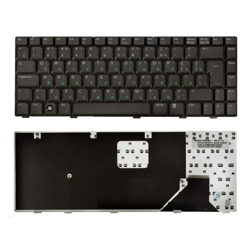 Клавиатура для Asus A8SR, F8S, Z99L, A8J (V020662BK1, 04GNCB1KRU10, черная)