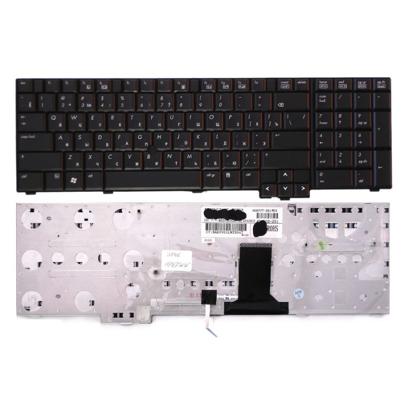 Клавиатура для HP EliteBook 8730W (468777-251, V070626AS1)