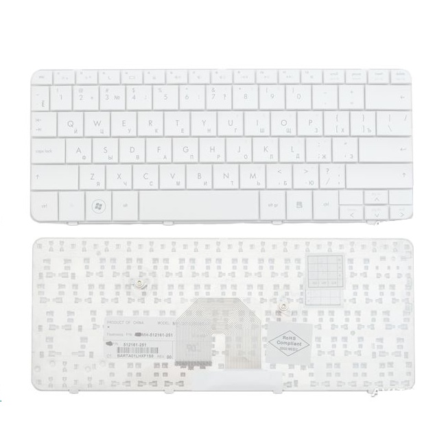 Клавиатура для HP Pavilion dv2-1000, dv2-1020er, dv2-1110er (HPMH-505999-251, белая)