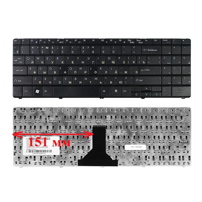 Клавиатура для Packard Etna-GM, ML61 (MP-07F36SU-920, AEPB5I00010, тип 1)