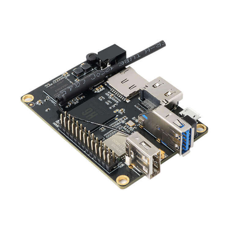 Микрокомпьютер Orange Pi Lite 2, вид сбоку