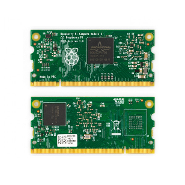 Raspberry PI Compute Module 3 Lite, вид спереди и сзади