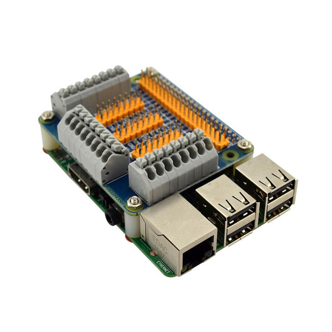 Плата расширения Raspberry PI, вид сбоку