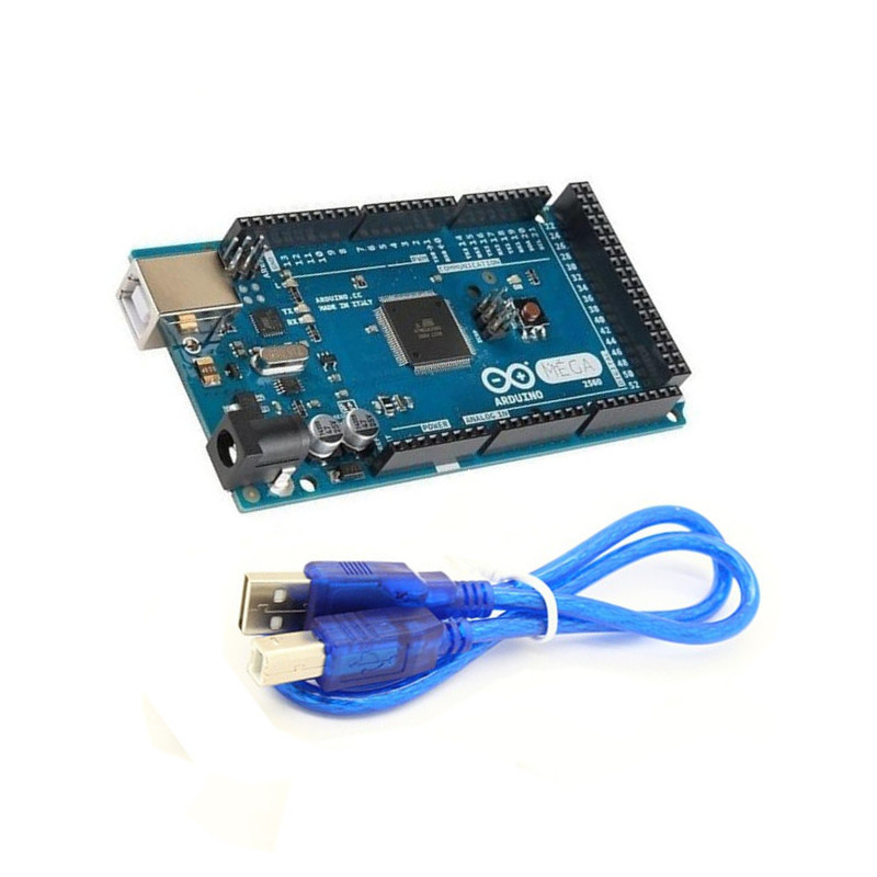 Плата Mega 2560 R3 с USB кабелем, Arduino полностью совместима, с оригинальным логотипом
