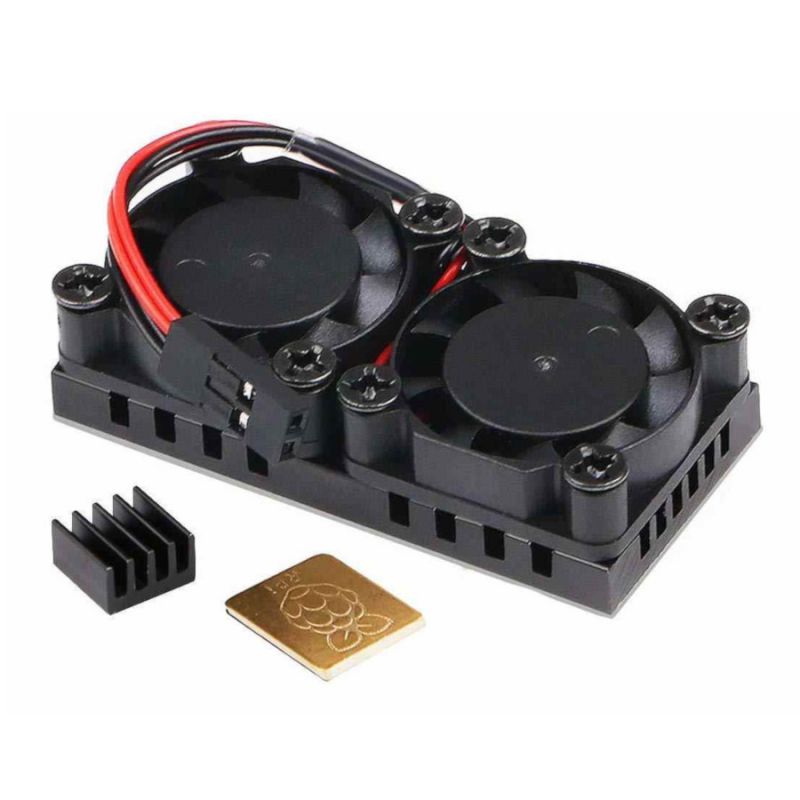 Радиатор с двумя вентиляторами для Raspberry PI 3B+ и PI 4B