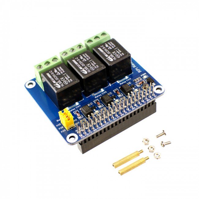 3-х канальный релейный модуль Shield Smart Home для Raspberry PI 3