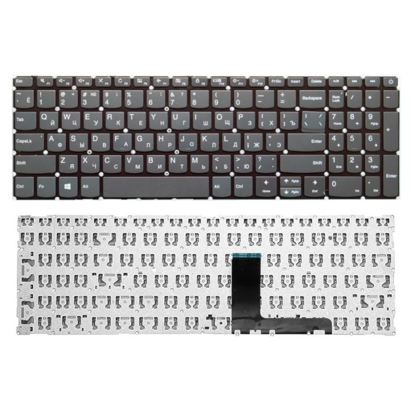 Клавиатура для Lenovo IdeaPad 110-15ACL, 110-15AST, 110-15IBR (5CB0L46259, PM5NR-RU, 10900027, SN20K92959), серая